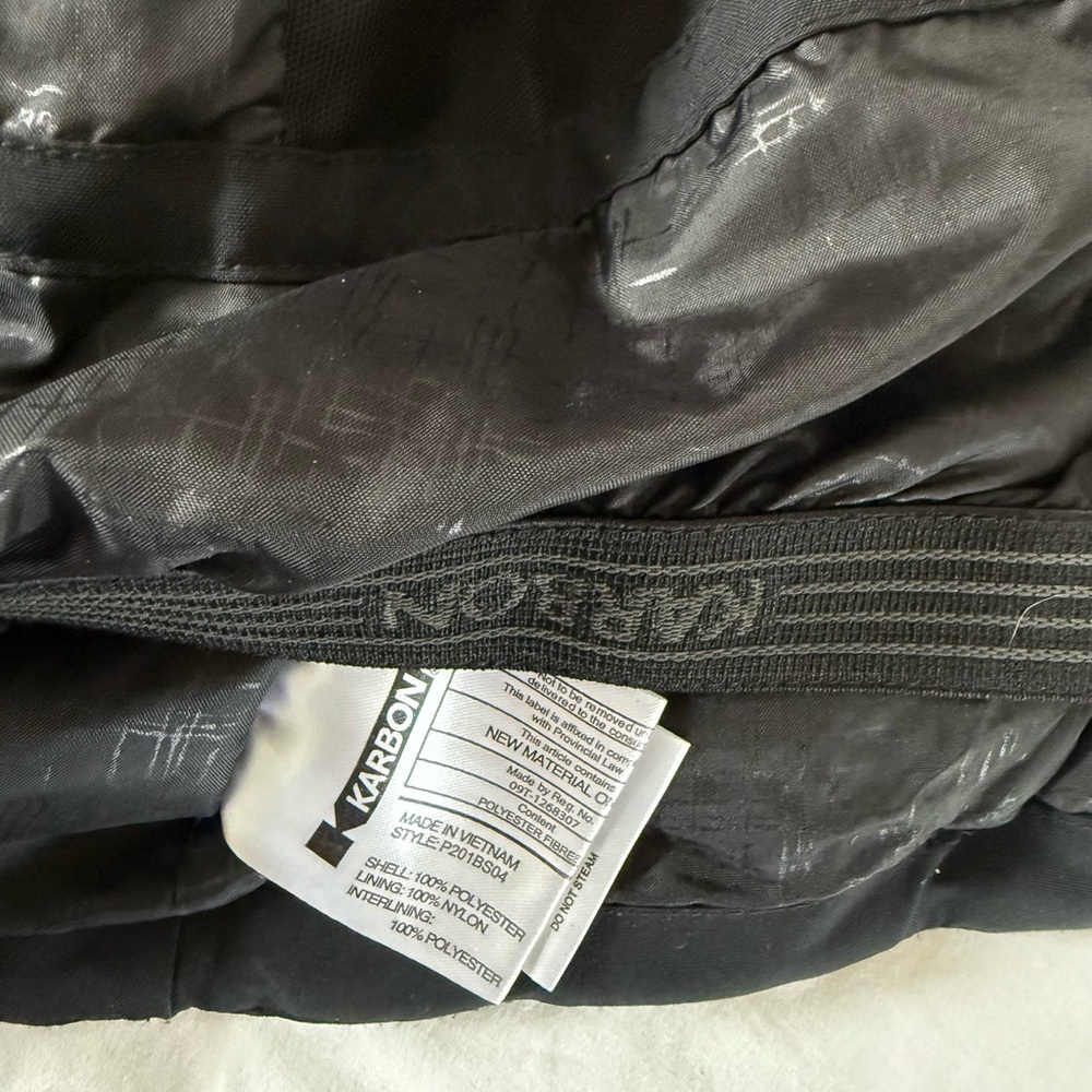Karbon Boys Size 10 Black and Blue Hooded Jacket - Picture 5 of 12